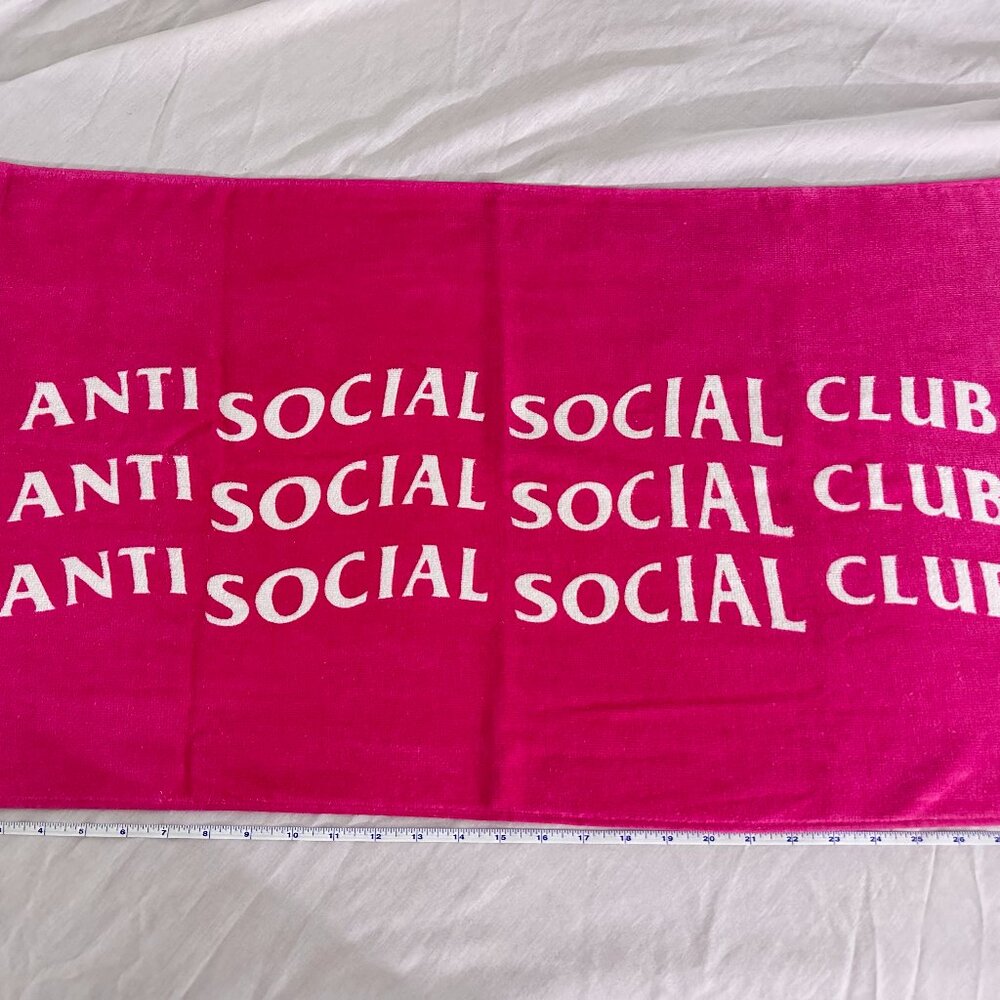 2017 Anti Social Social Club Hand Towel Pink 100% Authentic Brand New